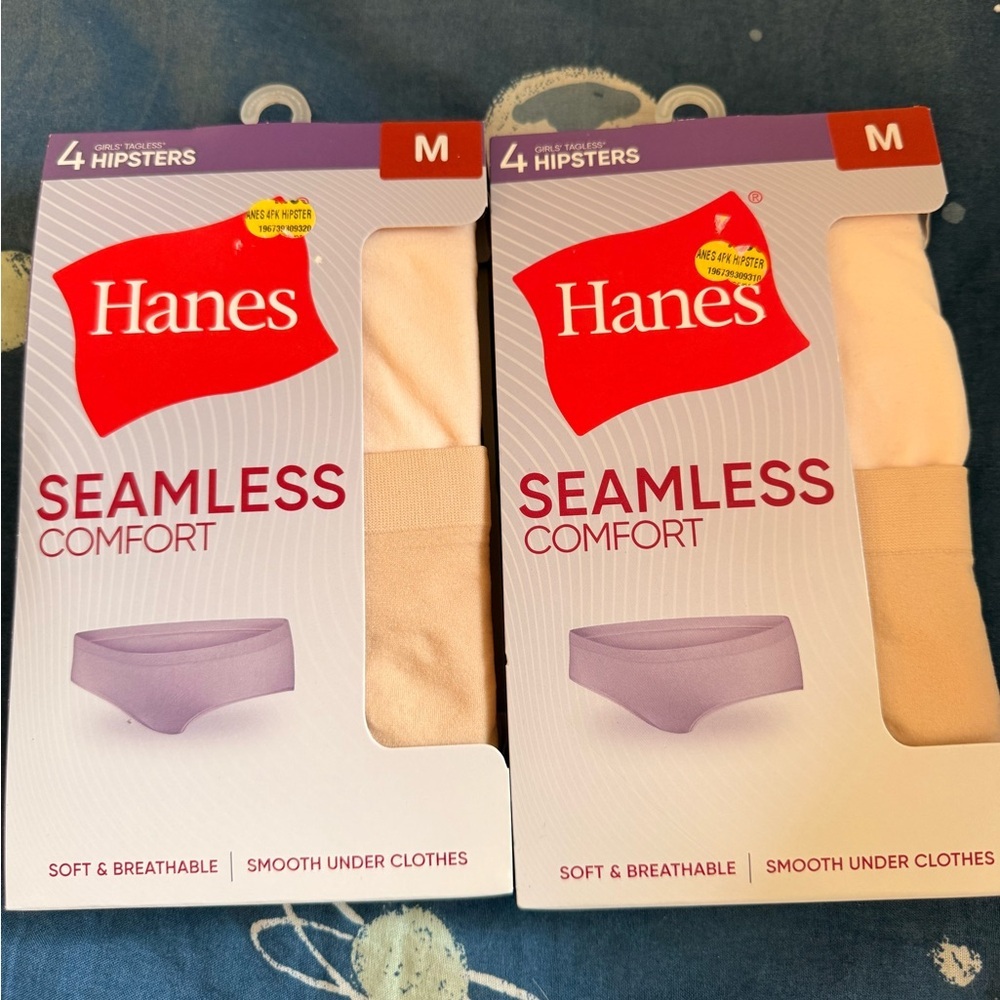 Hanes Seamless Comfort Hipsters - Soft Cream M